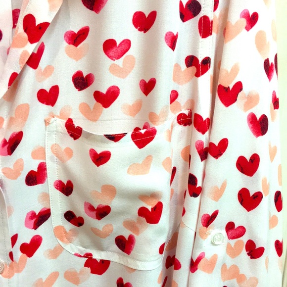 Sprinkled Hearts L/S Rayon Shirt - Picture 5 of 10